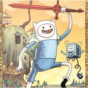 2014 Adventure Time Cartoon Poster Finn The Human Tony Millionaire 16x11" DWJJ8